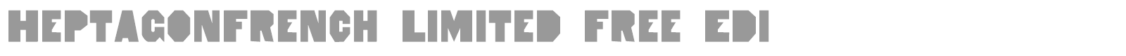 Heptagon French Limited font preview